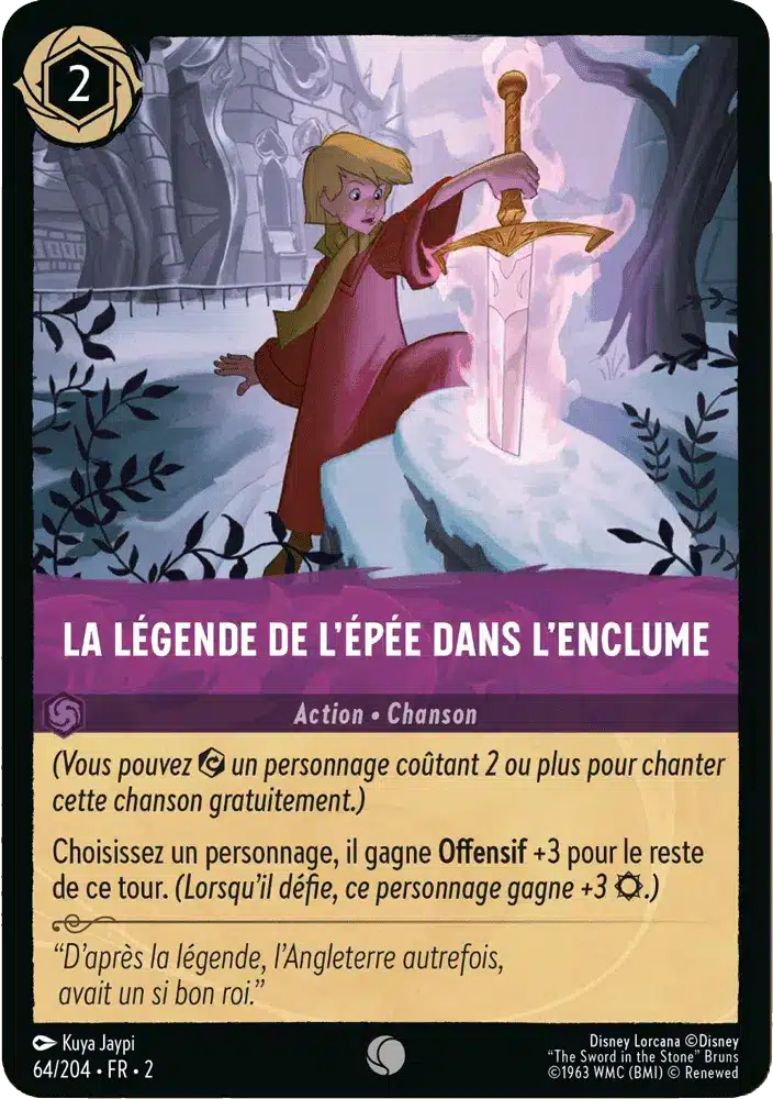 64/204-FR-2 - Légende de l’épée dans le rocher (foil)